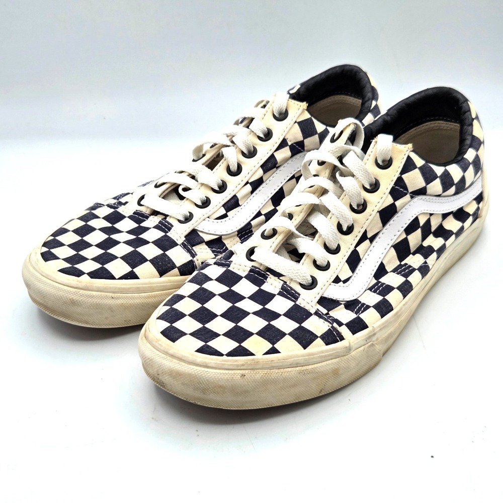 VANS Old Skool Tapered Eco Theory Checkerboard Skate Sneakers Men's Size 10.5